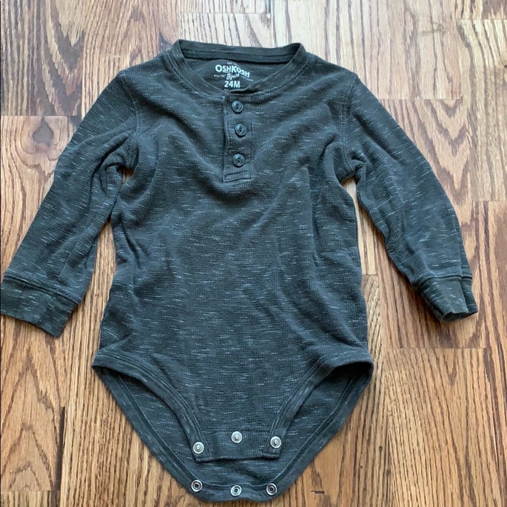 Oshkosh B'gosh Army Green Onesie 24M
